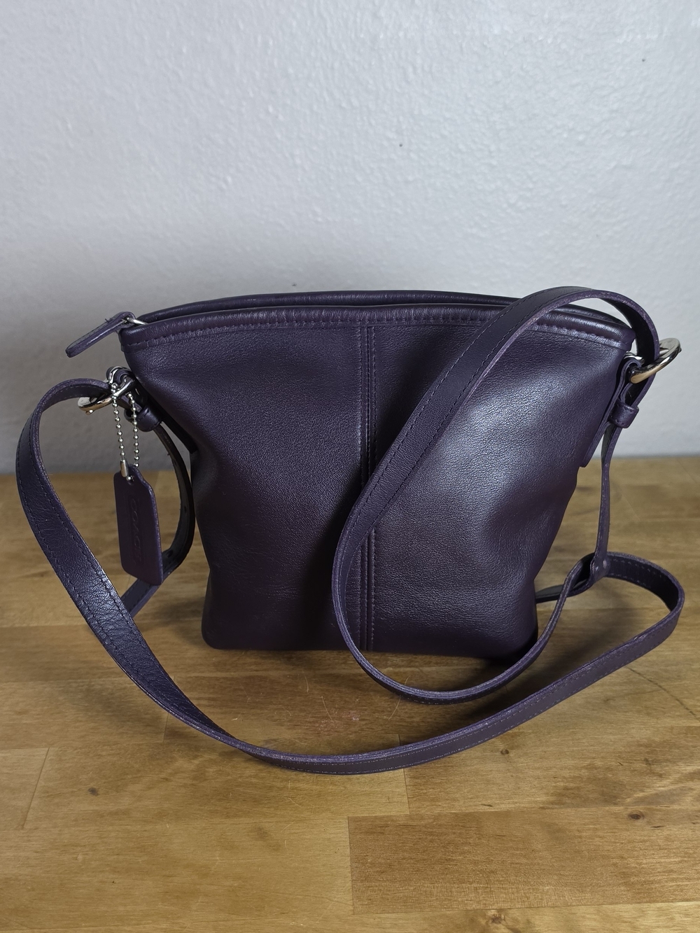 Vintage Coach 4107 Soho Small Basket Purple Leather 1998 USA Rare Color